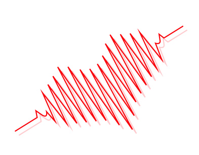 red heart beats with cardiogram